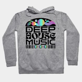 DEEP HOUSE  - Orbs And Stars (blue/purple/black) Hoodie